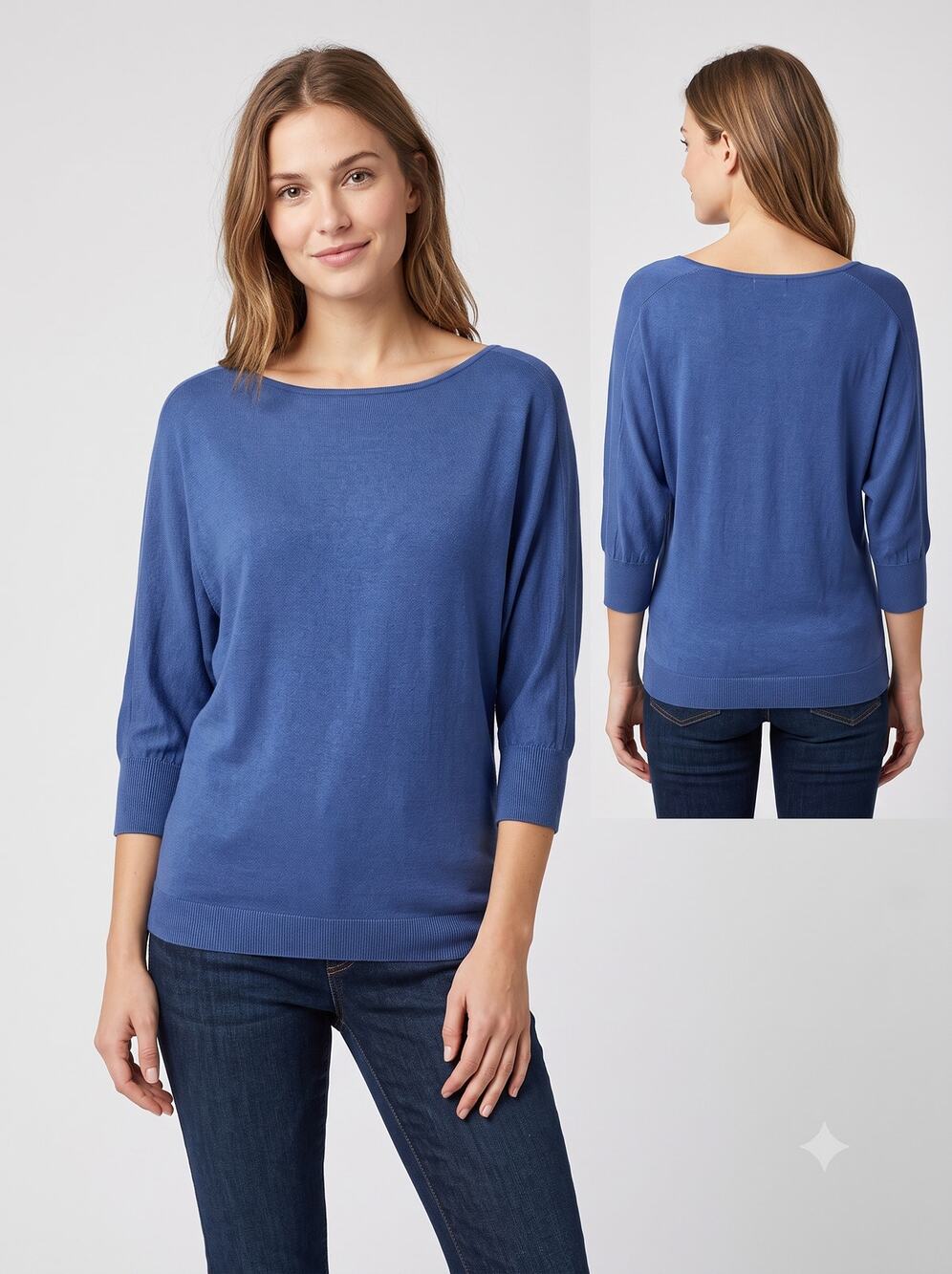Nordstrom Collection Womens XS Blue lightweight Sweater Silk Cashmere